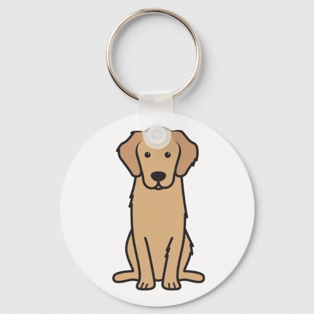 Llavero Personalizado de perro de Golden Retriever (Anverso)