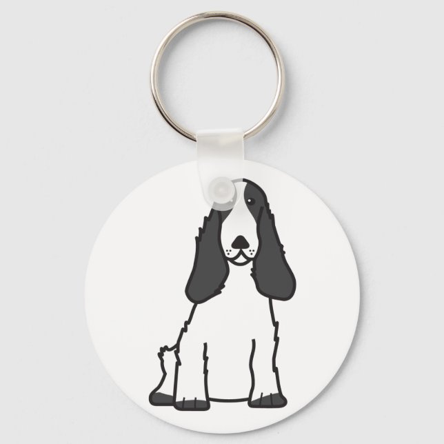 Llavero Personalizado de Perro Español Cocker Inglés (Anverso)