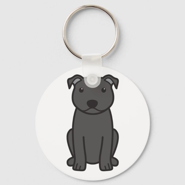 Llavero Personalizado de Perro Staffordshire Bull Terrier (Anverso)