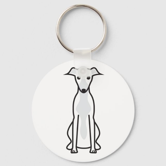 Llavero Personalizado de perros Whippet (Anverso)