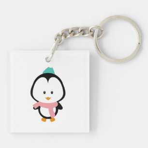 Llavero Personalizado de pingüino cute
