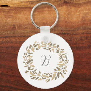 Llavero Personalizado de pintura de guirnalda monograma pi