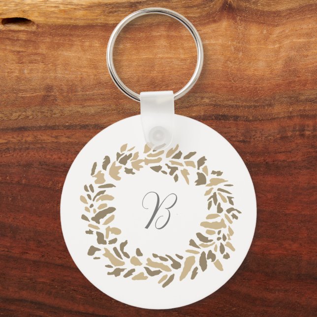 Llavero Personalizado de pintura de guirnalda monograma pi (Anverso)