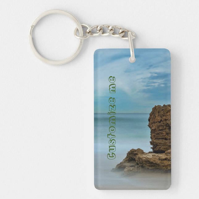 Llavero Personalizado de playa de verano fotografía Keycha (Frente)