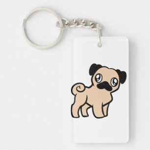 Llavero personalizado de pug.