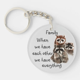 Llavero Personalizado de Raccoon de citas familiares inspi