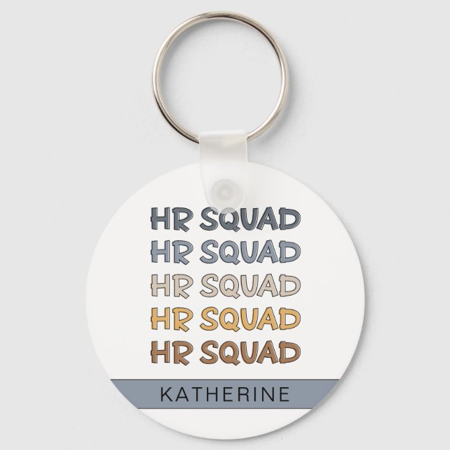 Llavero Personalizado de Recursos Humanos Squad: regalos d (Anverso)