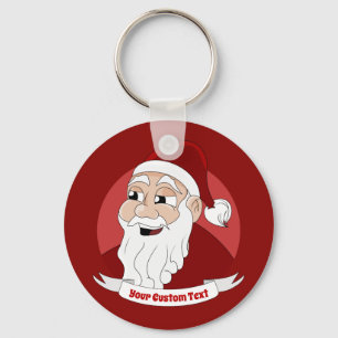 Llavero Personalizado de Santa Claus sonriente