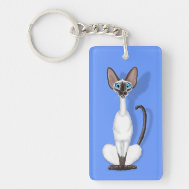 Llavero Personalizado de Siamese (Frente)