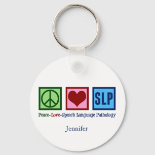 Llavero Personalizado de Speech Language Pathology Peace L