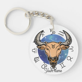 Llavero personalizado de Tauro y Virgo del zodiaco