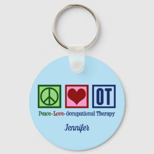 Llavero Personalizado de Terapia Ocupacional de Paz Amor