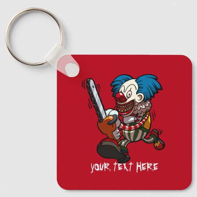 Llavero Personalizado de terror de Halloween, payaso de co (Anverso)
