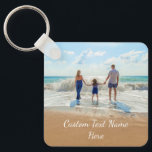 Llavero Personalizado de texto de texto de la cadena de fo<br><div class="desc">Foto y texto personalizado - Único su propio diseño - Familia personalizada / Amigos o regalo personal - Añadir su texto y foto - Redimensionar y mover elementos con la herramienta Personalización ! Elija fuente / tamaño / color! Buena suerte - Estar contentos :)</div>