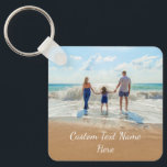 Llavero Personalizado de texto de texto de la cadena de fo<br><div class="desc">Foto y texto personalizado - Único su propio diseño - Familia personalizada / Amigos o regalo personal - Añadir su texto y foto - Redimensionar y mover elementos con la herramienta Personalización ! Elija fuente / tamaño / color! Buena suerte - Estar contentos :)</div>