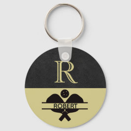 Llavero Personalizado de tipo de pelota Monograma Nombre i