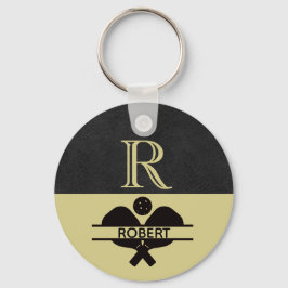 Llavero Personalizado de tipo de pelota Monograma Nombre i