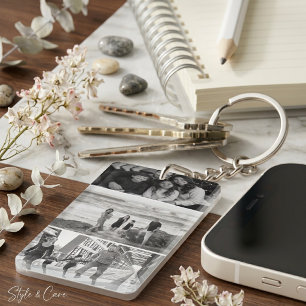 Llavero Personalizado de Tres Fotos Regalo Persona