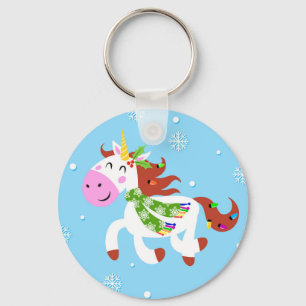 Llavero Personalizado de Unicorn navidades
