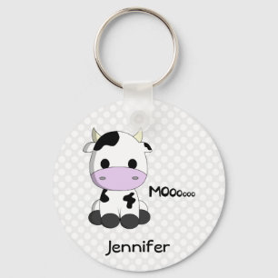 Llavero Personalizado de vaca kawaii bebé lindo con hijos 