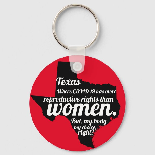 Llavero Personalizado de Virus Feminista de Texas (Anverso)