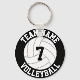Llavero Personalizado de voleibol nombre de equipo color y