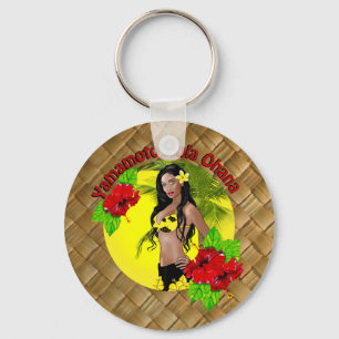 Llavero Personalizado De Yamamoto Hula Ohana Keychain Lauh