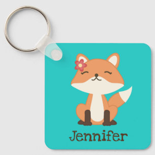 Llavero Personalizado de Zorro Adorable