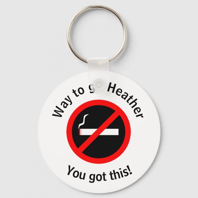 Llavero Personalizado deja de fumar felicitaciones (Anverso)