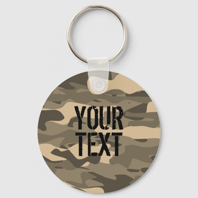 Llavero Personalizado del camuflaje del ejército de camo m (Anverso)