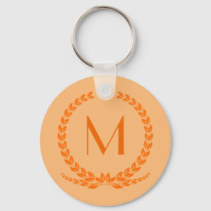 Llavero personalizado del círculo de la hiedra naranja