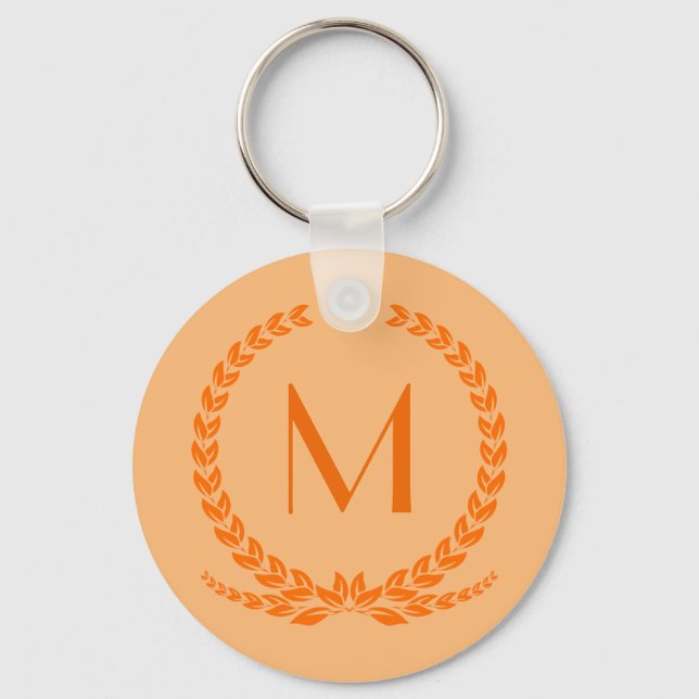 Llavero personalizado del círculo de la hiedra naranja (Anverso)
