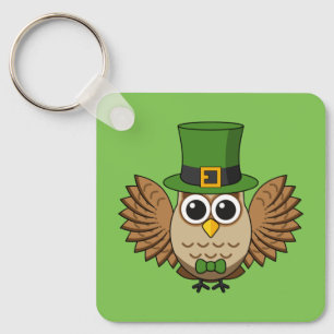 Llavero Personalizado del Día de la Lechuza Cute St Patric