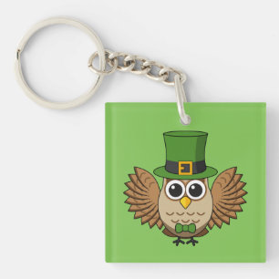 Llavero Personalizado del Día de la Lechuza Cute St Patric