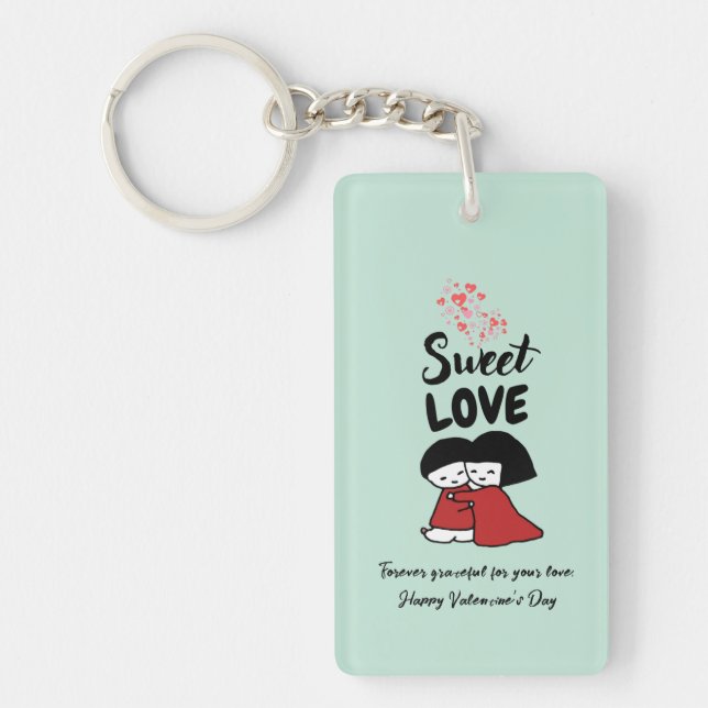 Llavero personalizado del día de San Valentín (Frente)