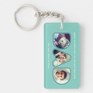 Llavero Personalizado del Día del Padre Foto Letra alfabét