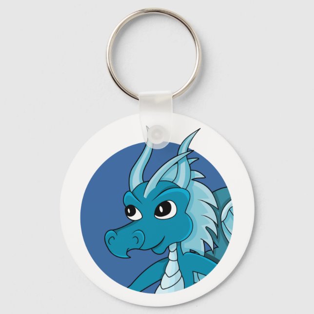 Llavero Personalizado del dragón azul (Anverso)