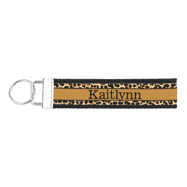 Llavero personalizado del estampado leopardo (Llaves lado izquierdo)