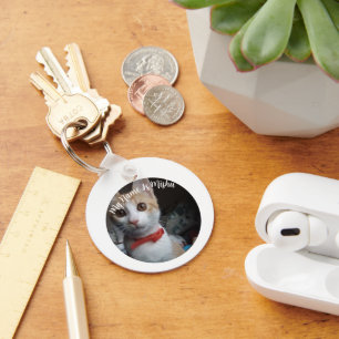 Llavero Personalizado del gato Nombre de la cadena de rega