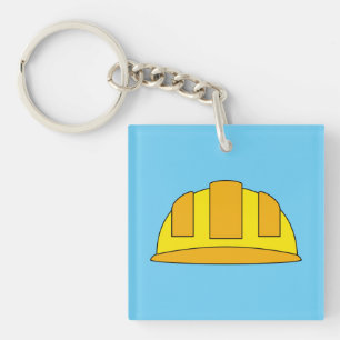 Llavero Personalizado del Gorra duro amarillo