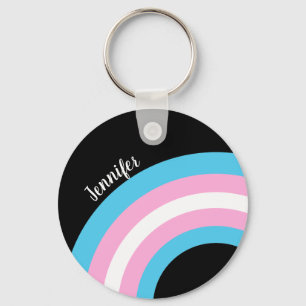 Llavero Personalizado del Orgullo Arcoiris transgénero