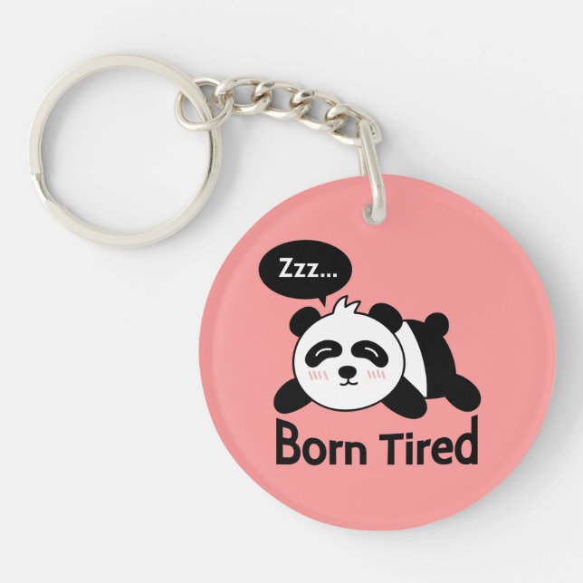 Llavero Personalizado del Panda Dormido (Frente)