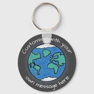 Llavero Personalizado del Planeta Tierra