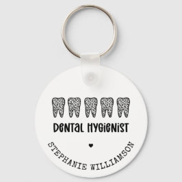 Llavero Personalizado Dental Hygienist Leoparst Print Teet