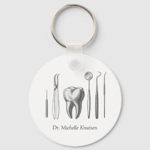 Llavero Personalizado Dentist Office Dental White Tooth