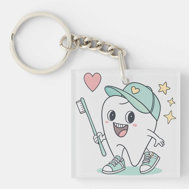Llavero Personalizado Diente Cuto - Niños Keychain Acrílic (Frente)