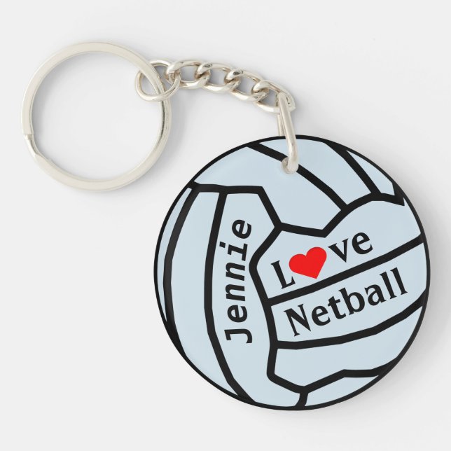 Llavero personalizado diseño del Netball de la (Frente)