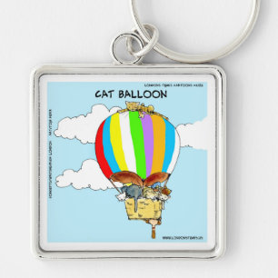 Llavero Personalizado divertido de los gatos voladores