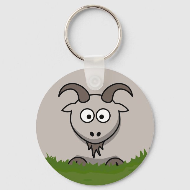 Llavero Personalizado divertido Round Goat (Anverso)