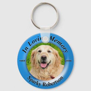 Llavero Personalizado Dog Memorial Blue